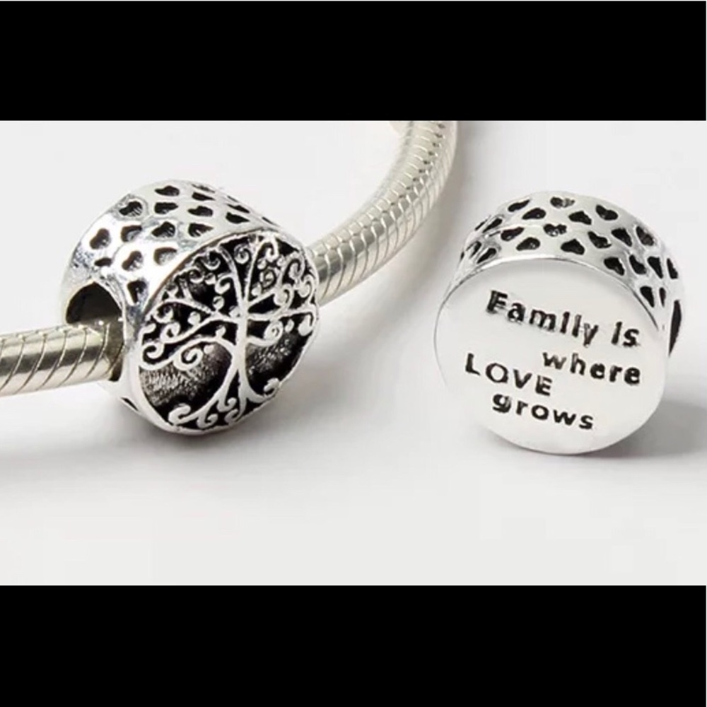Tree/ family is where I love grows charm
